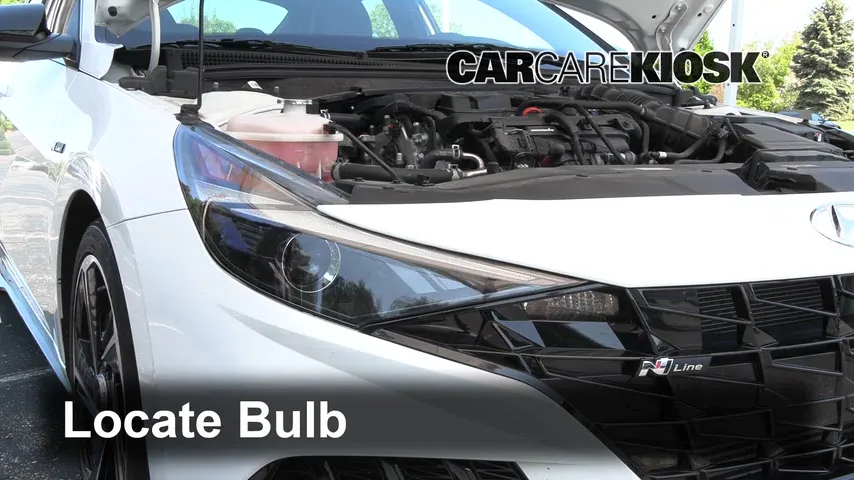 2021 Hyundai Elantra N Line 1.6L 4 Cyl. Turbo Éclairage Feux de route (remplacer l'ampoule)